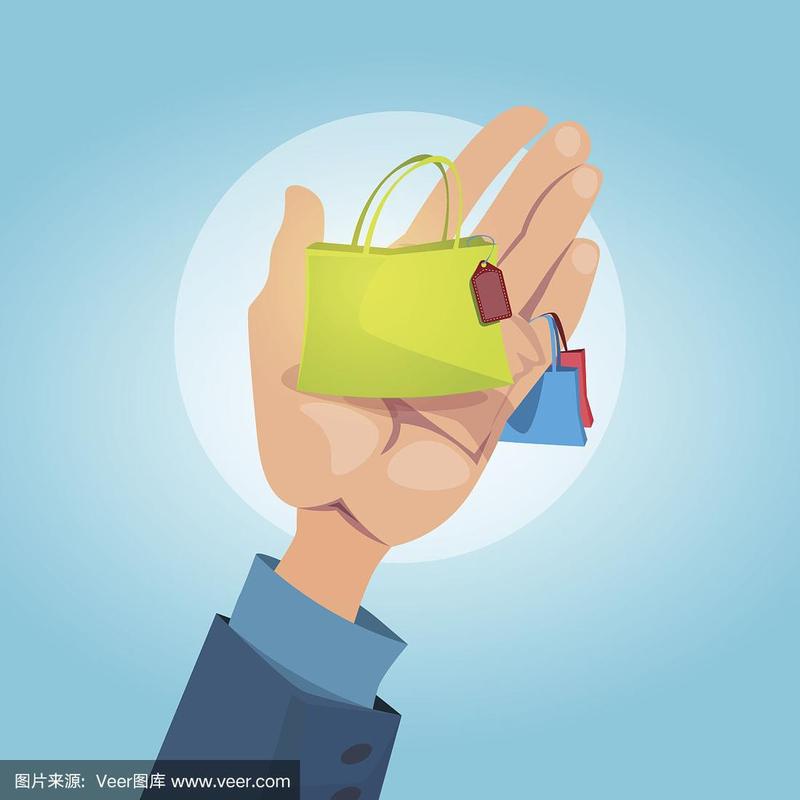手提式购物袋零售商店销售概念